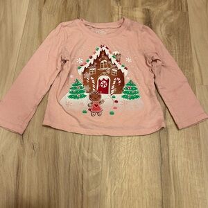 Christmas Gingerbread House Long Sleeve Shirt Size 18-24 months
